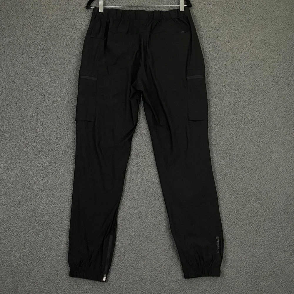 ASRV Standard Zip Jogger Mens Medium Black DSG-0656 Tetra Lite Drawstring Pants